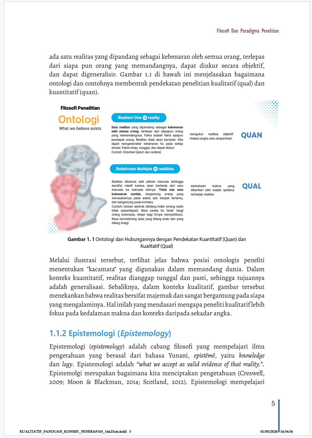 Ontologi: dari Realism ke Relativism — fondasi semua keputusan metodologis